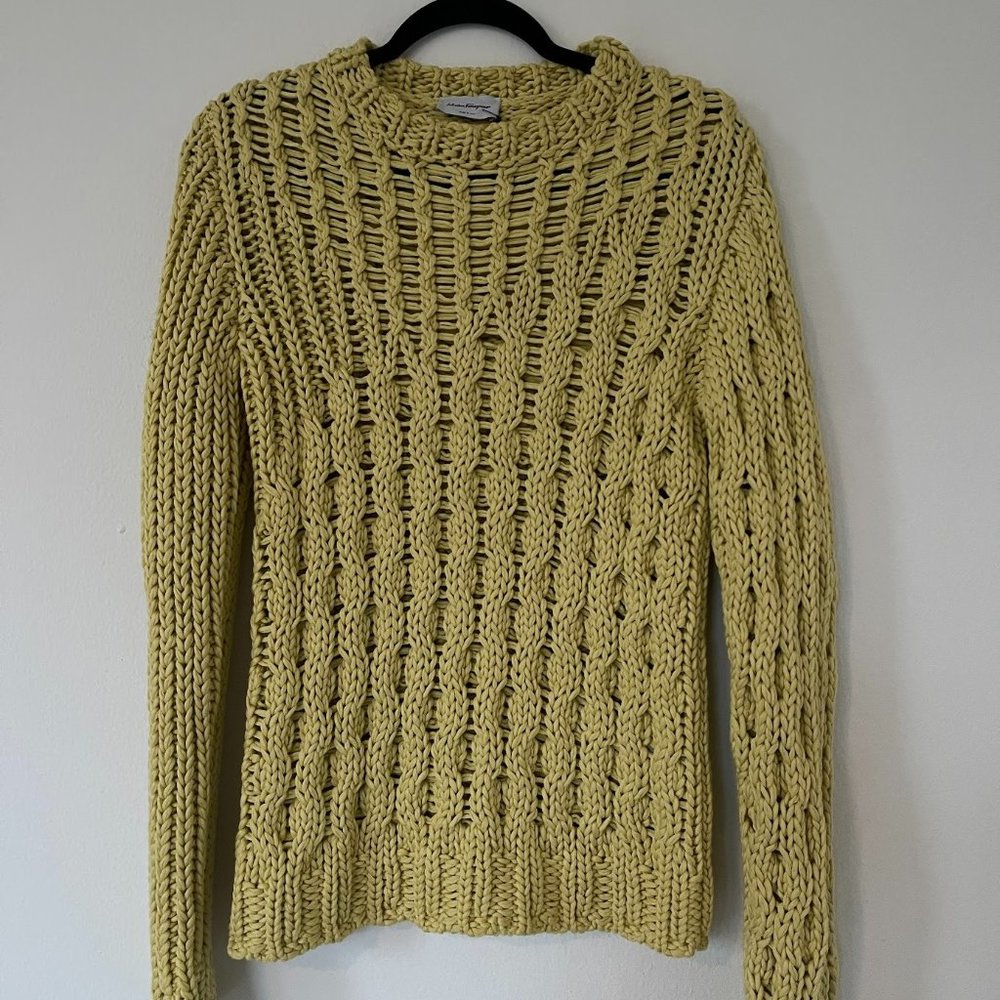 SALVATORE FERRAGAMO Knitted Cotton-Blend Sweater
